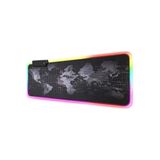 Snexpres Dünya Desenli Işıklı Rgb Oyuncu 78 x 30 cm Mouse Pad