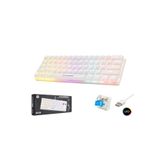 SNEXPRES rol Blue Switch Mini Rainbow Oyun Klavyesi Gaming Mekanik 62 Tuşlu 12 Rgb Led Usb Kablosu Beyaz