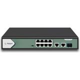 Snexus Networks SN-ES1300-10FP 8 x 10/100 Poe Port + 2 x 10/100/1000M RJ45 Uplink Port + 1 x Sfp Fiber Port (120 Watt Poe) Switch