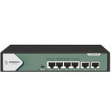 Snexus SN-ES1300-6P 4 Port Poe 2 Port Up Link 10/100 65 W Switch