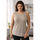 sngl tekstil Kadın Büyük Beden Simli Kolsuz Bluz 3xl 4xl 5xl 6xl 7xl 8xl 9xl