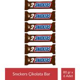 Snickers Snıckers Çikolata Bar 80 gr x 6 Adet