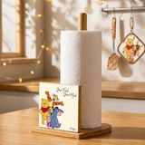 Snippy Label - Etiketli Bambu Rulo Dik Peçetelik Dekoratif Tasarımlı Dik Havluluk Organizer 27 cm - POOH