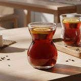 Snippy Tea - 6'lı Cam Çay Bardağı Cam Çay Seti 170 cc - 6 Adet - Şeffaf