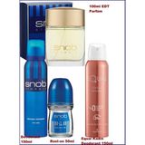 Snob Edt 100ML Parfüm + 150 ml Deodorant + 50 ml Rool-On + Equal Kadın Deodorant 150ML