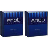 Snob Klasik Erkek EDT Parfüm 100 ml x 2 Ferah Koku ile Cinsiyet: Erkek