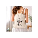 Snoopy Büzgülü Keten Çanta C282