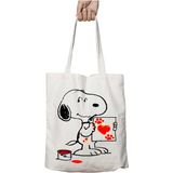 Snoopy Dog Pati Kalp Köpek Iki Tarafı Kalıcı Baskılı Yıkanabilir Çanta