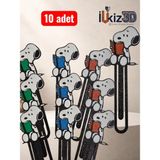 Snoopy Kitap Ayracı (10 ad) - Karışık Çok Renkli