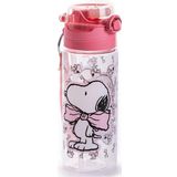 Snoopy Kız Çocuk 500 Ml Silikon Pipetli Okul Suluğu / Matarası