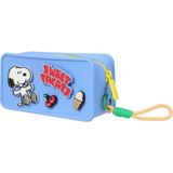 Snoopy Lisanslı Silikon Kozmetik Çantası - Mavi