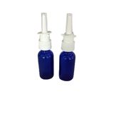 Snoot! 2'li Paket 28 g Güzel Kobalt Mavisi Burun Sprey Şişesi İnce Sis Püskürtücülü - Boş ve Doldurulabilir Mavi Cam Atomizer