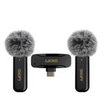 Snopy Sn-Mw80 Siyah 2 Mikrofonlu Kablosuz Type-C Yaka Mikrofonu (Kdo)