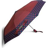 Snotline April Serisi Full Otomatik Kadın Şemsiye 90 cm Çap Kapalı 30 cm Çanta Boy - Bordo