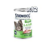 Snow Dog Premium 400 gr 12 Adet Parça Etli Kuzulu Köpek Konservesi