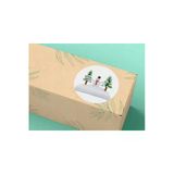 Snow Etiketi Kardan Adam Yuvarlak Mat Çıkartma Round Sticker 4 Cm (20 Adet)