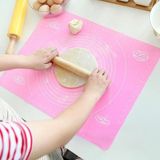 Snow Homs 50X35 cm Büyük Boy Silikon Hamur Açma Matı - Pembe