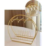 Snow Homs Gold 6 Kancalı Fincan Askısı Lüks Bardak Standı Fincanlık Fincanorganizer - 1 Adet