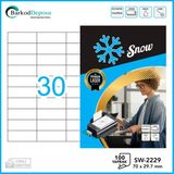 Snow SW-2229 Snow A4 Lazer Etiket 70×29.7 mm - Beyaz - 1 Adet