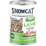 Snowcat Snow Cat Premium Kuzu Etli Parça Etli Kedi Konservesi 12 ADET*400 G Süper Premium Mama