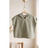 Snowed Store %100 Organik Pamuk Müslin Krem Renk Panço/kaftan/bornoz – Nefes Alan Yumuşak Doku - 1 - 2 Yaş