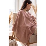 Snowed Store Organik Müslin Bebek Emzirme Örtüsü %100 Pamuklu – Yenidoğan Uyumlu - Pembe