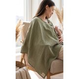 Snowed Store Organik Müslin Bebek Emzirme Örtüsü %100 Pamuklu – Yenidoğan Uyumlu - Yeşil