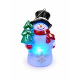 SNOWHOUSE Işıklı Kardan Adam Süs, RGB LED Renk Değiştiren, Plastik, 6x10 cm, Noel Ağacı Figürlü, Askılı, 1 Adet