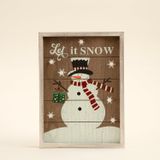 Snowman Ledli Yılbaşı Panosu Natural