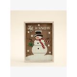 Snowman Ledli Yılbaşı Panosu Natural