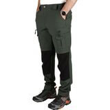 Snowmount Erkek Outdoor Mevsimlik Trekking Pantolonu Likralı Su Itici Taktik Kargo Cep - XL - Siyah - Haki