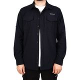 Snowmount Erkek Outdoor Siyah Renk Doğa Yürüyüşü Likralı Taktikal Gömlek - 3XL