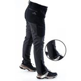 Snowmount Paça Fermuarlı Siyah Antrasit Kışlık Outdoor Softshell Su İtici Rüzgar Geçirmez Kışlık Pantolon - XL - Antrasit - Siyah