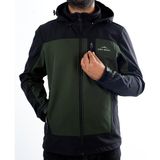 Snowmount Siyah Haki Softshell Su İtici Rüzgar Geçirmez Mont Ceket - 2XL - Haki - Siyah
