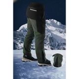 SNOWMOUNT Softshell Outdoor Soğuğa Karşı Dayanıklı Polarlı Kışlık Siyah Haki Renk Paça Fermuarlı Pantolon