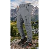 SNOWMOUNT YENİ MODEL! Erkek Outdoor Likralı Su İtici Gri Renk Taktik Kargo Cep Tarz Mevsimlik Trekking Pantolonu