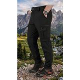 SNOWMOUNT YENİ MODEL! Erkek Outdoor Likralı Su İtici Siyah Renk Taktik Kargo Cep Tarz Mevsimlik Trekking Pantolonu
