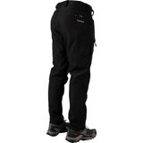 Snowmount Yeni Model Siyah Renk Outdoor Soğuğa Karşı Dayanıklı Içi Polarlı Kışlık Softshell Paça Fermuarlı Şık Pantolon - 2XL