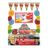 snowparty Cars Şimşek Mcqueen Arabalar Afişli 32 Kişilik Doğum Günü Parti Süsleri Seti