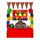 snowparty Ninjago Yapı Oyuncak Afişli 16 Kişilik Doğum Günü Parti Malzemeleri Süsleri Seti Lxst