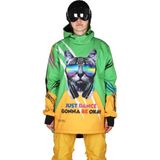 Snowsea Cat Design Snowboard & Kayak Montu SS7741 - 13 - 14 Yaş - Yeşil