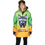 Snowsea Cool Cat Yeşil Bayan Snowboard ve Kayak Montu - 4XL