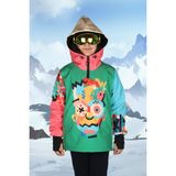 Snowsea Crazy Bart Unisex Çocuk Kayak ve Snowboard, Kar Montu - XL - Yeşil