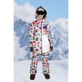 Snowsea Eyes Kadın Kayak & Snowboard Mont ve Pantolon Takımı - Beyaz - 2XL