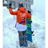 Snowsea Kar Manyakları / Snow Maniacs Bayan Snowboard Montu SS7625 - 4XL - Turuncu