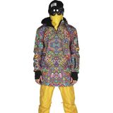 Snowsea Mixed Design Yaka Fermuarlı Snowboard & Kayak Montu SS7769 - Sarı