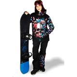 Snowsea Original Skull Kayak Mont ve Pantolon Takımı - Siyah - 11 - 12 Yaş
