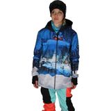 Snowsea Snowy Night Kadın Kayak Montu, Snowsea SS7815 Su ve Rüzgar Geçirmez Snowboard Montu - L - Beyaz