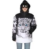 Snowsea SS7904 White Tiger Özel Tasarım Kadın Kayak Montu - XS - Siyah