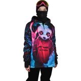 Snowsea SS7914 Mr. Panda Kayak Montu, Kadın Snowboard Montu - Siyah
